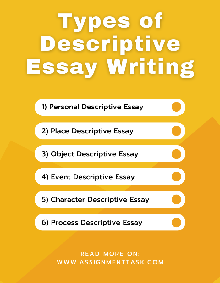 Types of Descriptive Essay Writing